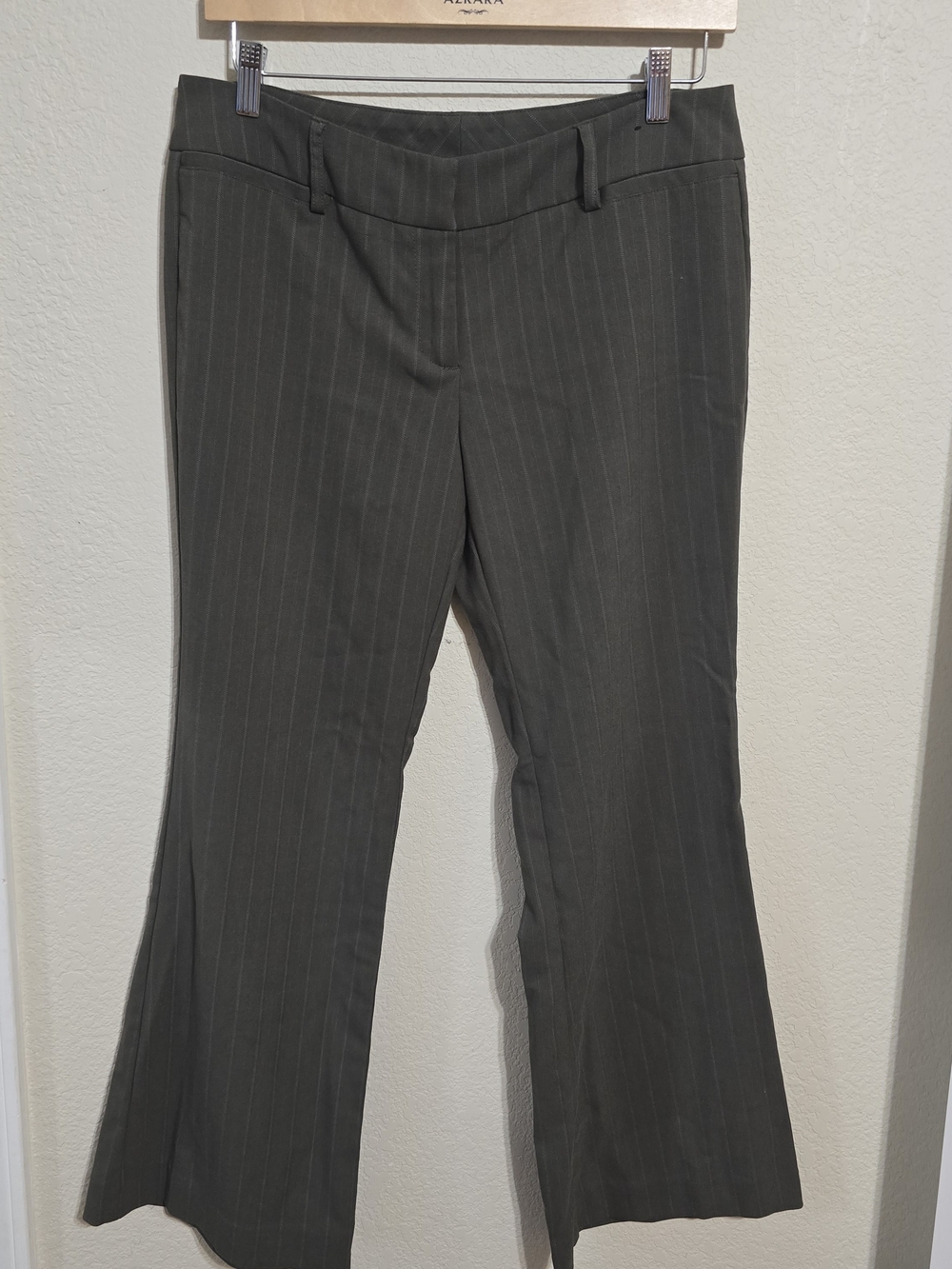 New York &Co. Womens Pinstripe Dress Pants - Gray 10 Petite